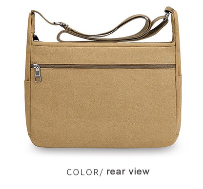 Men's Canvas Messenger Bag Single Shoulder High Quality Crossbody Bag Messenger Bag Commuter Travel Daily Use With Compartment