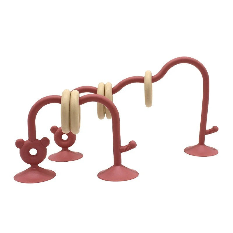 Silicone children's silicone tabletop toys, bead wrapped baby early education puzzle game toys