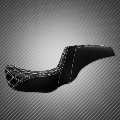 Assento Duplo de Couro para Piloto e Passageiro Dianteiro Traseiro de Motocicleta para Harley Dyna 2006-2017 Fat Bob Low Rider FLD