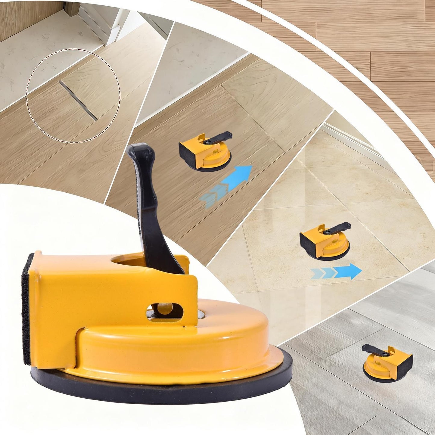 Ferramenta de reparo de piso Laminado Fixador de ferro Aspirador de pó Agarrador de ripas para rodapé Pavimentação Construção Telha Carpintaria