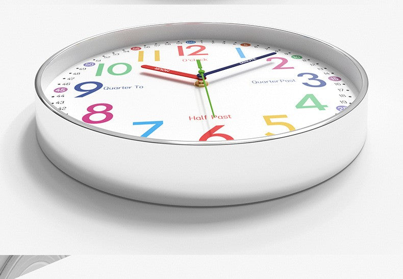 12 Inch Early Education Wall Clock Cartoon Children's Time Management Quartz Clock Home Wall Hanging Silent Clock 30CM