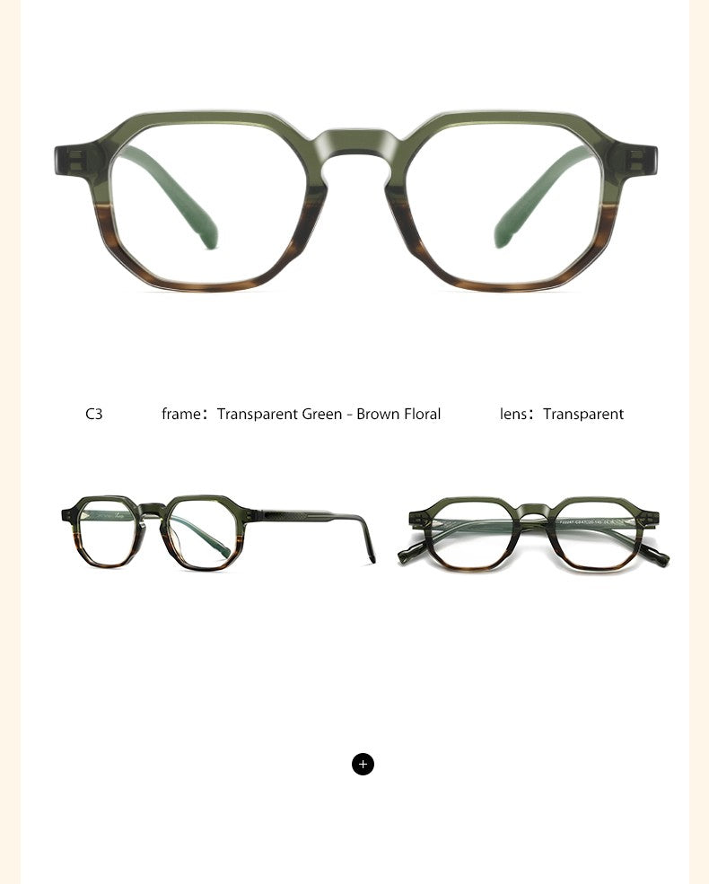 Óculos de Leitura com Prescrição para Homens Acetato Miopia Óculos Femininos Bloqueio de Luz Azul Lentes CR39 Armação de Óculos para Computador Ponta de Caneta