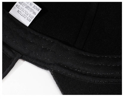 NORTHWOOD Solid Cotton Winter Baseball Cap For Men Warm Windproof Trucker Caps Ear Flap Snapback Outdoor Dad Hats Bones