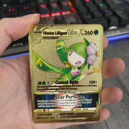 Cartas Pokémon Espanhol Cartas Metálicas Pokémon Cartas de Ferro Pokémon Mewtwo Pikachu Gx Charizard Vmax Cartas Pokémon Vmax