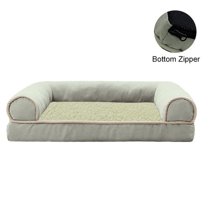 Cama para Cães de Inverno Sofá Cama Pet Profunda Espuma de Memória Filhote de Cachorro Pelúcia Macia Cama Confortável Média Grande Quadrada Tapete Grosso Quente Canil