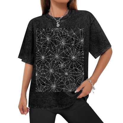 Spider web pattern - white on black by Cecca Designs T-Shirt plain Men's t-shirts