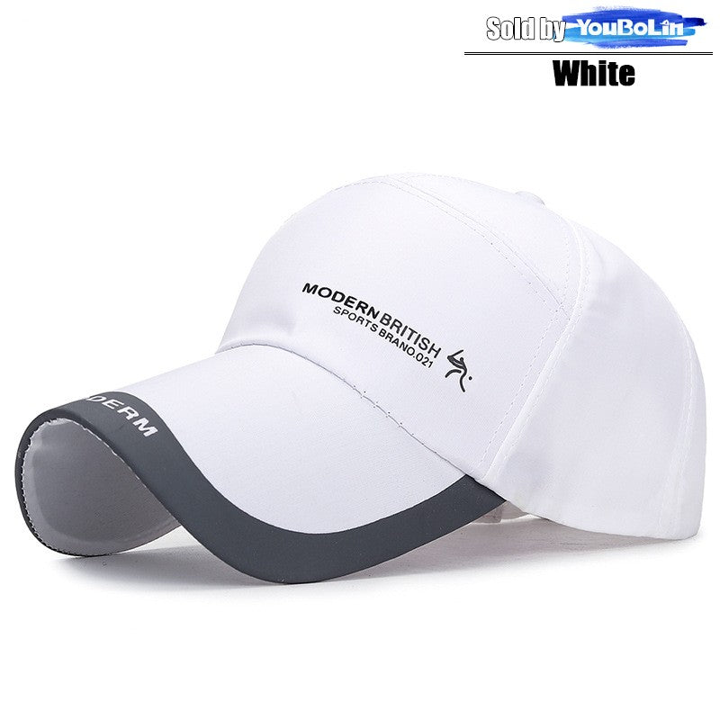 Summer Extended Brim Simple Thin Quick-Drying Adjustable Baseball Cap Fishing Hat Trucker Caps Dad Hats