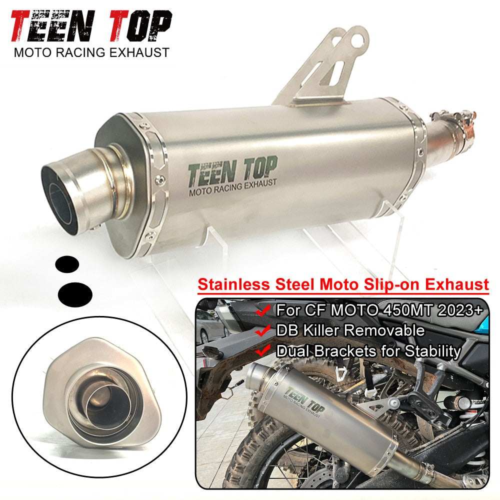 For CFMOTO 450MT Exhaust Muffler High Performance Stainless Steel Motorcycle Escape 450 MT Racing Moto Silencieux 2023+