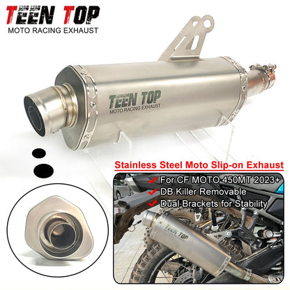 For CFMOTO 450MT Exhaust Muffler High Performance Stainless Steel Motorcycle Escape 450 MT Racing Moto Silencieux 2023+