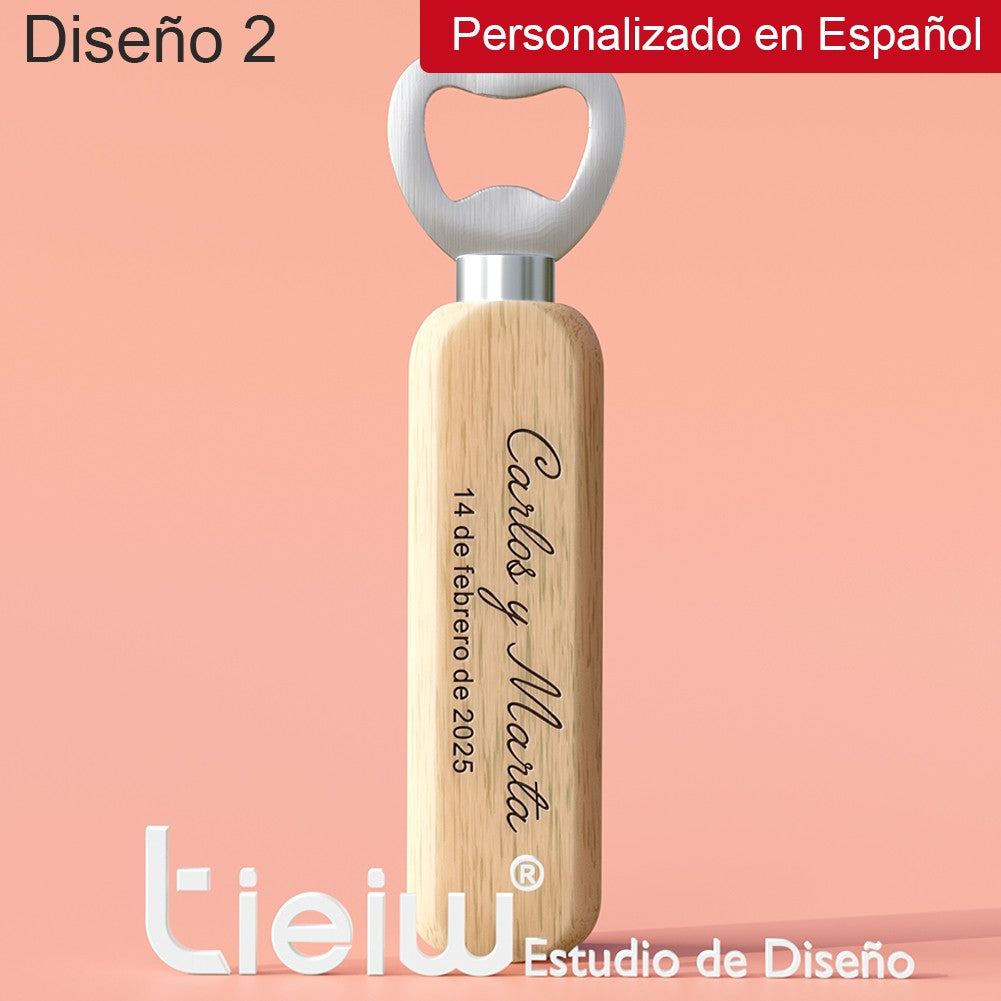 12PCS Custom Wedding Gift Bottle Opener Wedding Favors for Guests Personalized Wooden Opener as Gift for Wedding Decoration