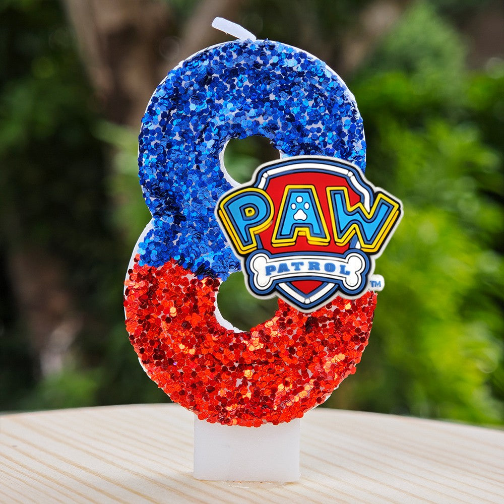Paw Patrol Candle 0-9 Number Candle Paw Patrol Cartoon Character Party Cake Plug-in Birthday Cake Decoration Baby Shower Gift