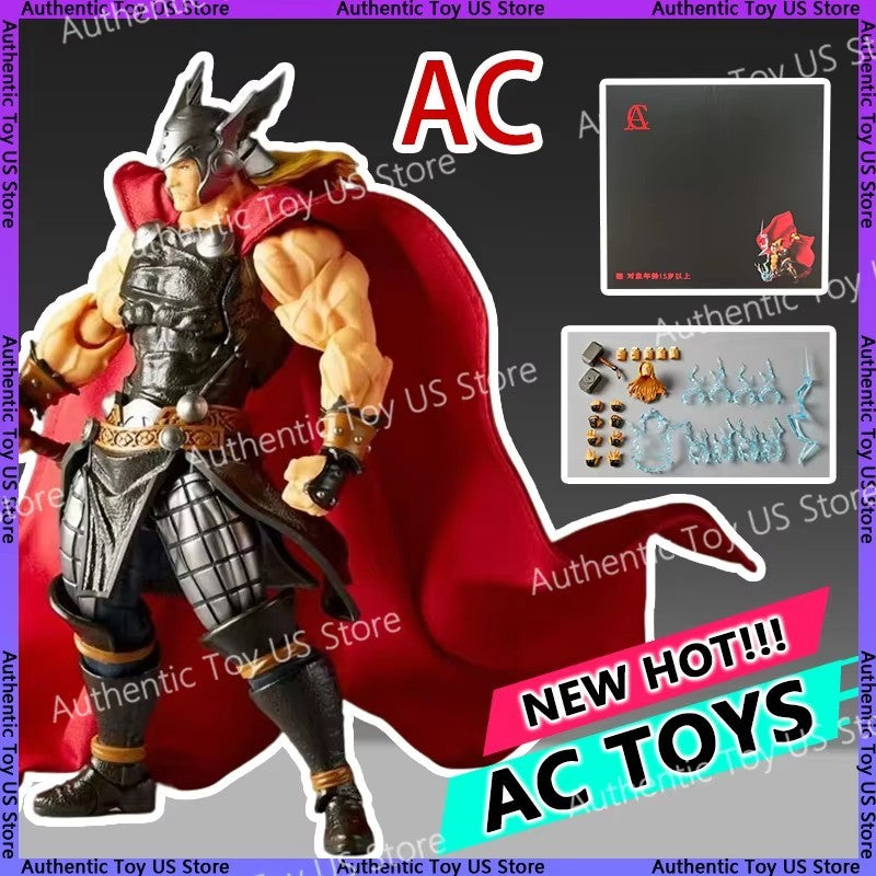 AC Toys New First Batch Thor Anime Figurine Amazing Yamaguchi Revoltech Kaiyodo Anime Action Figure Collectible Model Gift Toy