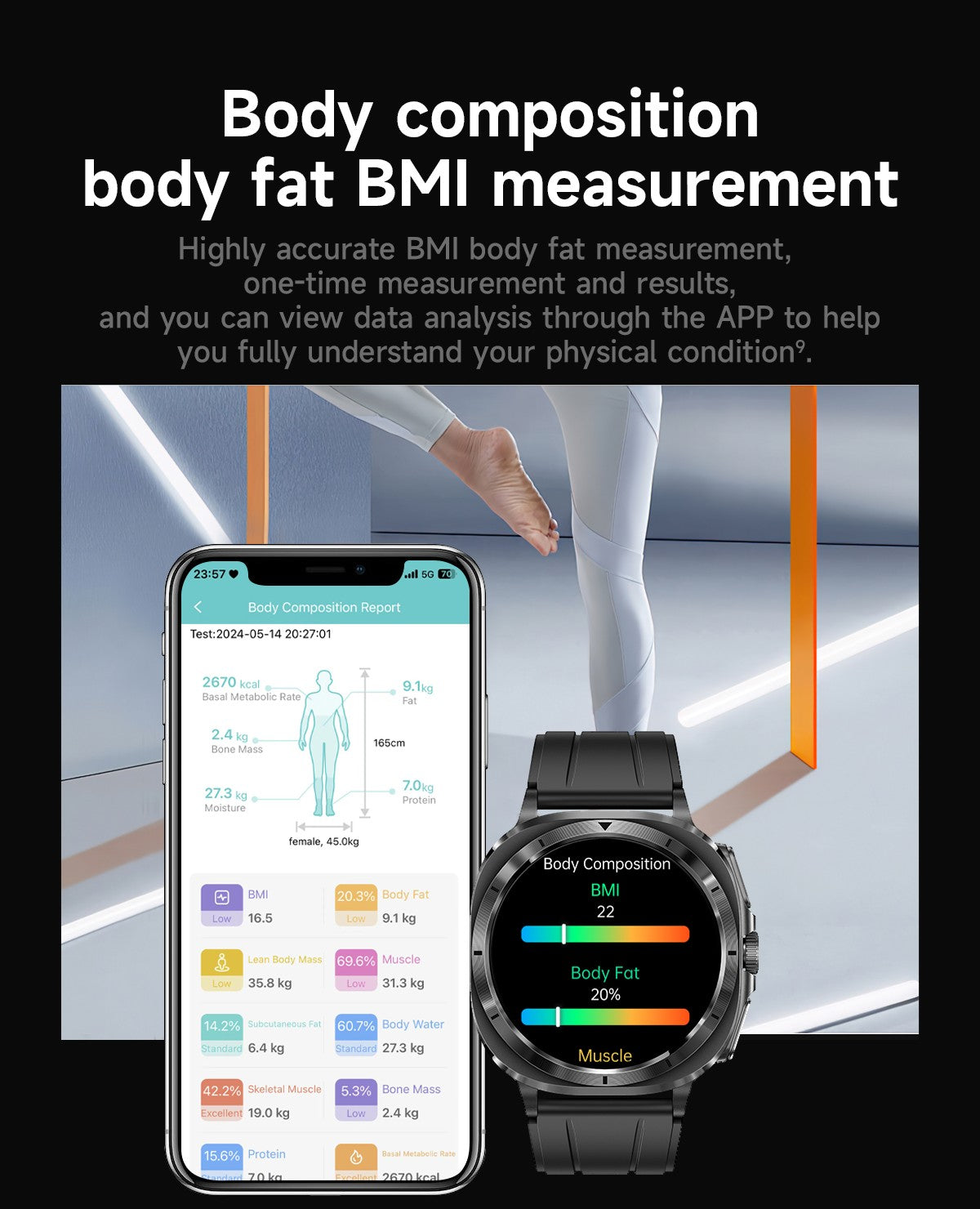 Novo Relógio de Saúde Ácido Úrico Pressão Arterial Oxigênio no Sangue Análise Corporal Gordura Corporal Smartwatch ECG+PPG Chamada Bluetooth Relógio Mulheres Homens