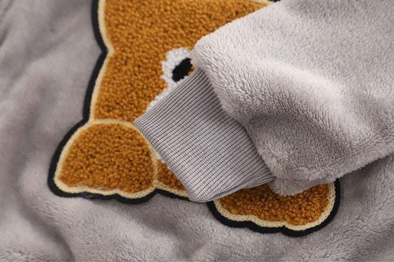 Autumn Winter Baby Boys Homewear Sets Fashion Cartoon Bear Flannel Fleece Clothes for 1-6 Years Kids Sleepwear Children Pajamas