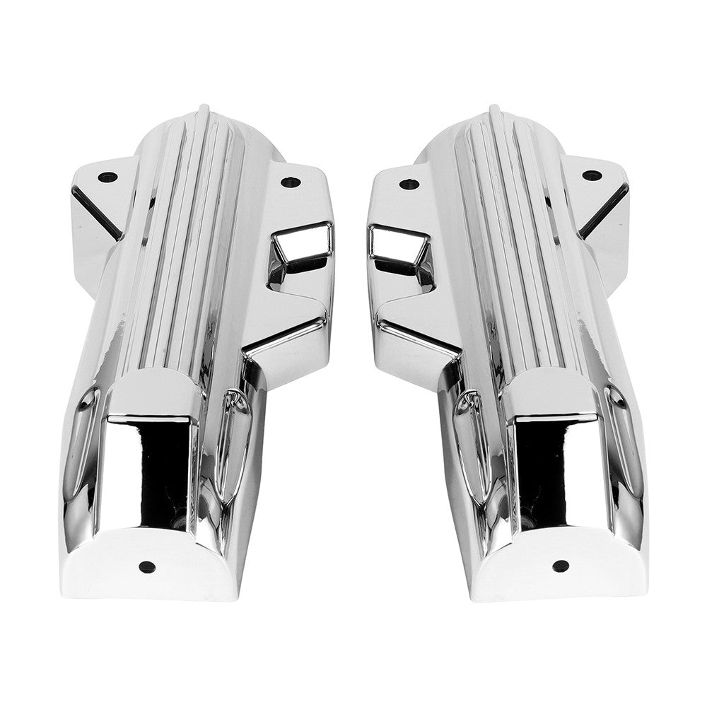 Capas Protetoras de Bengala Dianteira Inferior de Motocicleta Pretas em Plástico ABS para Harley Touring Electra Street Road Glide King FLHR FLTRX FLHX 2014-2022