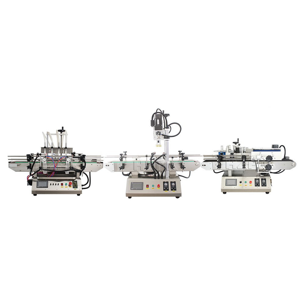 Table Top Shampoo Glass Plastic Bottle Liquid Automatic Filling and Capping Machine Mineral Water Production Line