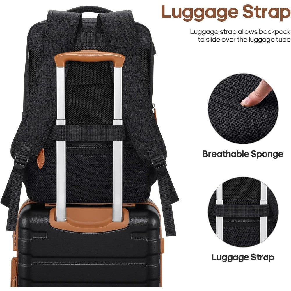 Men's & Women's 20 Inch Hardshell Luggage Set with Backpack, Airline Approved Carry-On 22x14x9 for Travel and Weekend Getaways