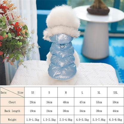 Jaqueta de Inverno para Cães Casaco de Estimação Quente de Lã para Cães Pequenos Yorkshire Shih Tzu Gola de Pelo Luxuosa Roupinhas para Filhotes