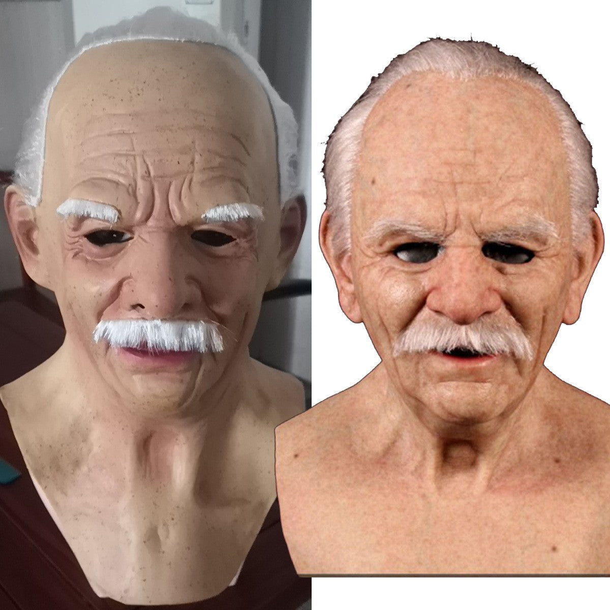 Hot Mascara De Silicona Realistas Halloween for Adults Silicone Old Man Mask Real Face Skin Head Prank Mask for Costume Cosplay