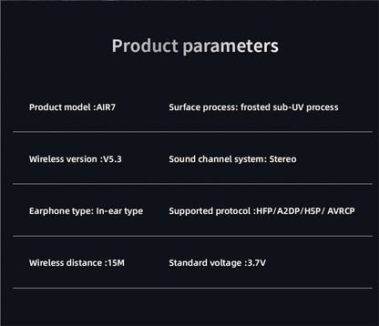 Razer Air 7 Wireless Bluetooth Headset HiFi Wireless Headphone Mic TWS HiFi Stereo Sound Waterproof Sports Earphones in-Ear