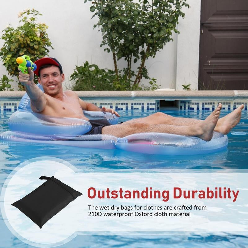 Wet Clothing Bag Travel Toiletries Pouch Waterproof Dustproof Reusable Zipper Bag For Swimsuit Camping Gym Travel Beach pool