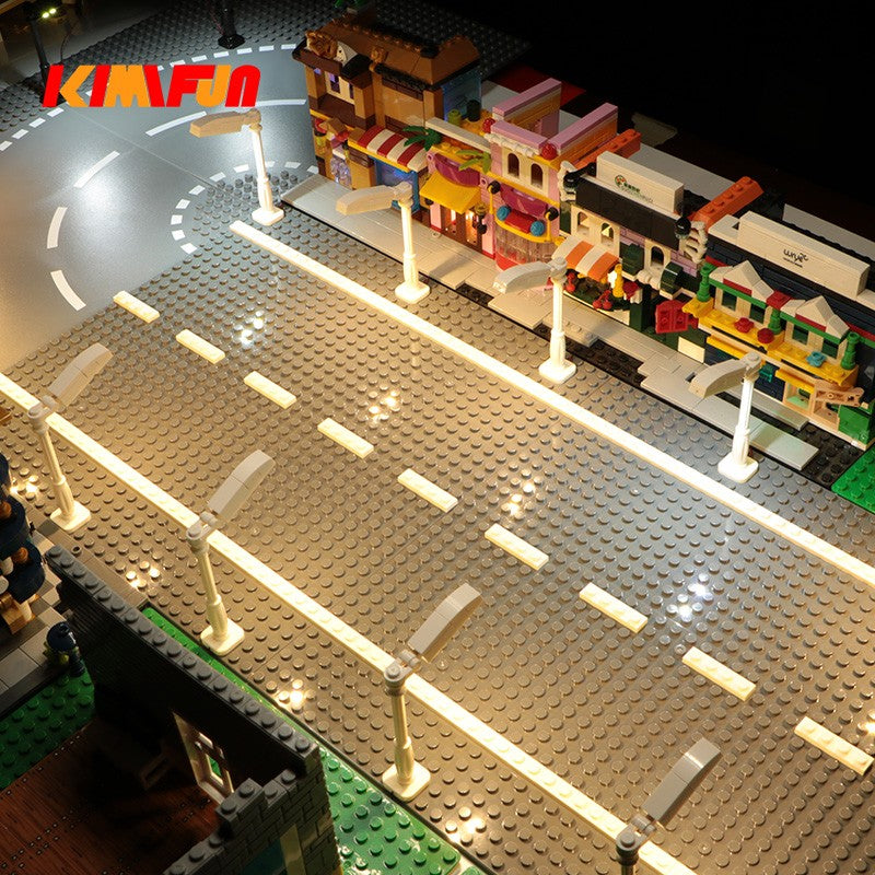 10PCS 0.8mm Pino RGB LED Blocos de Montar USB Lâmpada DIY Luz de Rua Cidade Decoração Elétrica 1X1 Tijolo Compatível com Todas as Marcas