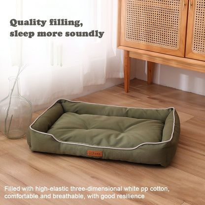 Cama de cachorro de inverno-Camas de sofá para cães, Cama de sofá para animais de estimação de espuma com capa removível lavável, forro impermeável e fundo antiderrapante