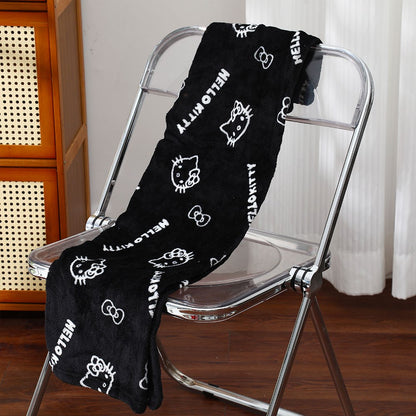 25 Autumn and Winter Halloween Hello Kitty Sleepwear Pants Sanrio Anime Warm and Soft Women's Pants Cartoon Birthday Gift