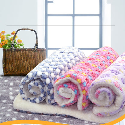 Cama de Cachorro de Flanela Grande, Cama de Gato Espessa, Tapete de Dormir para Cachorros, Cobertor para Filhotes de Cachorro e Gato, Tapete para Cachorros Pequenos, Médios e Grandes