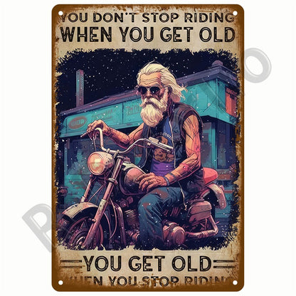 Retro Motor Oil Gas Tyre Racing Tin Sign Poster Iron Plates Metal Sign Garage Bar Pub Club Man Cave Home Decor Wall Decor Art