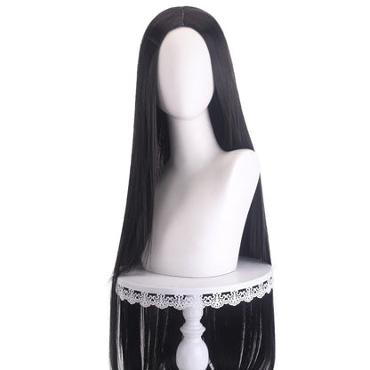 Peruca de Cosplay Longa Lisa Divisão Central Loiro Rosa Vermelho Roxo Resistente ao Calor Cabelo Sintético