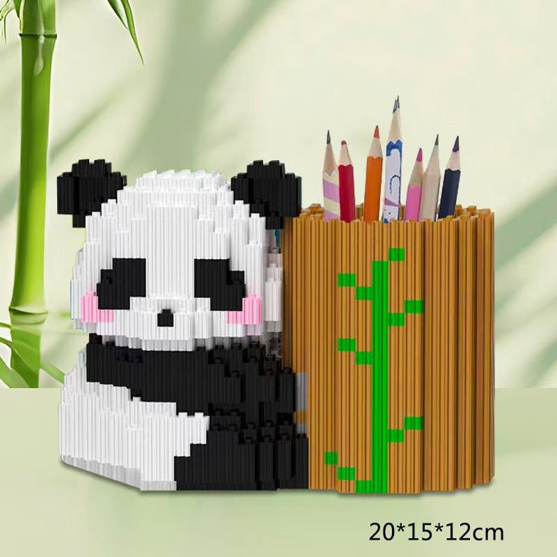 Porta Canetas Capivara de Blocos de Montar Organizador de Mesa Multifuncional para Material de Escritório Cosméticos Presente de Aniversário Decoração de Mesa