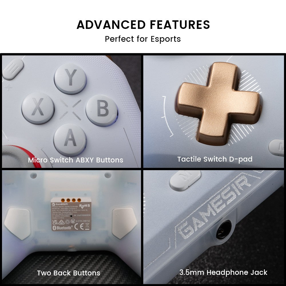 New Gamesir Cyclone 2 Wireless Controller with  Hall effect Controller for PC Steam Switch ios Andrioid Optional base