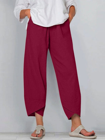 plus Size S5XL Casual Trousers Loose Fit Harlan Pants Women's Comfortable Loose Pants l Waist Nine Points Pants