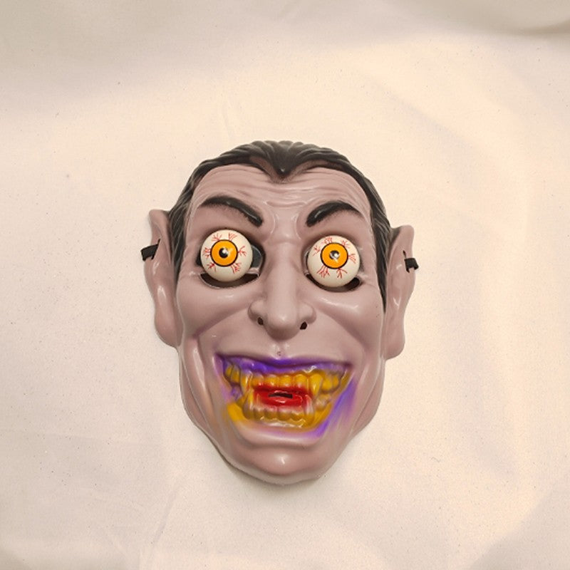 Halloween Horror Mask Spring-eyed Clown Vampire Skull Mask Script Kill Scary Scary Dress Up Props