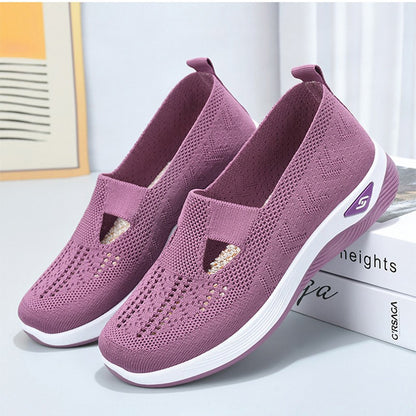 Women Wedges Sneakers High Quality Shoes Slip On Flats Men Loafers Breathable Mesh Running Sneakers Ladies Sport Shoes