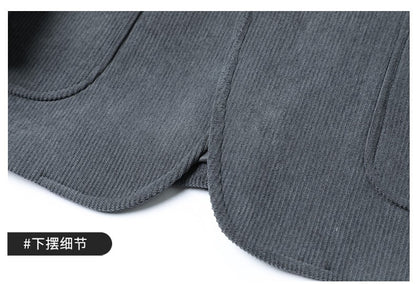 Blazer Hombre High-quality Men's Fashionable Corduroy Jacket Business Casual Social Banquet Formal Suit Jacket Plus Size Blaze