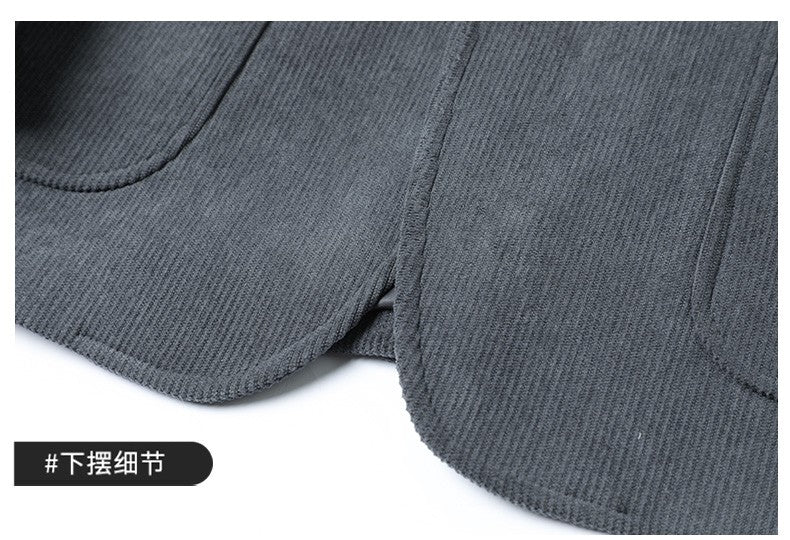 Blazer Hombre High-quality Men's Fashionable Corduroy Jacket Business Casual Social Banquet Formal Suit Jacket Plus Size Blaze