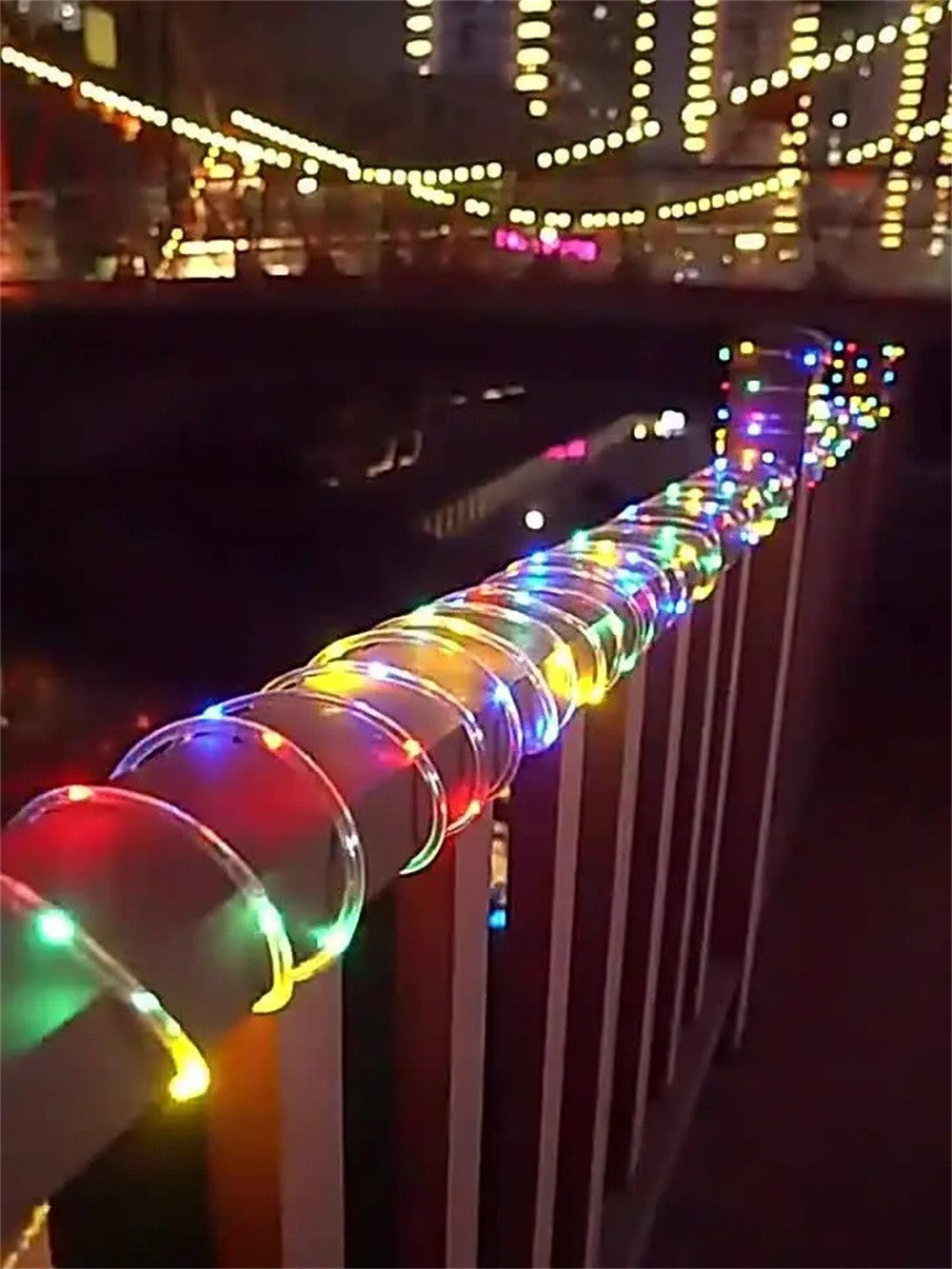 7m/12m/22m/32m Garland Tube Strip Lights Outdoor Waterproof Led Solar Rope String Light for Garden Christmas Camping Decoration