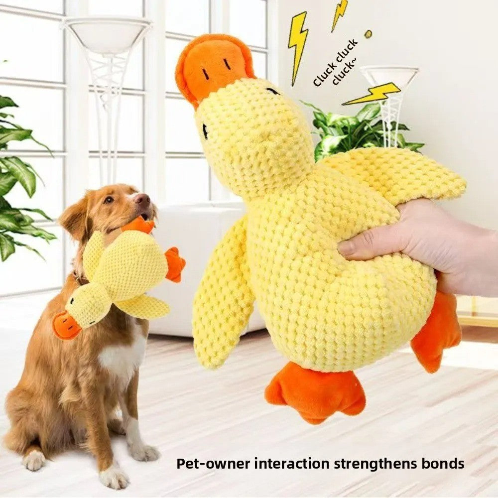Coisas para Cães Acessórios para Cães Suprimentos para Cães Brinquedo de Pelúcia Calmante de Pato com Apito Durável Companheiro de Sono para Filhotes Presente de Luxo para Pets