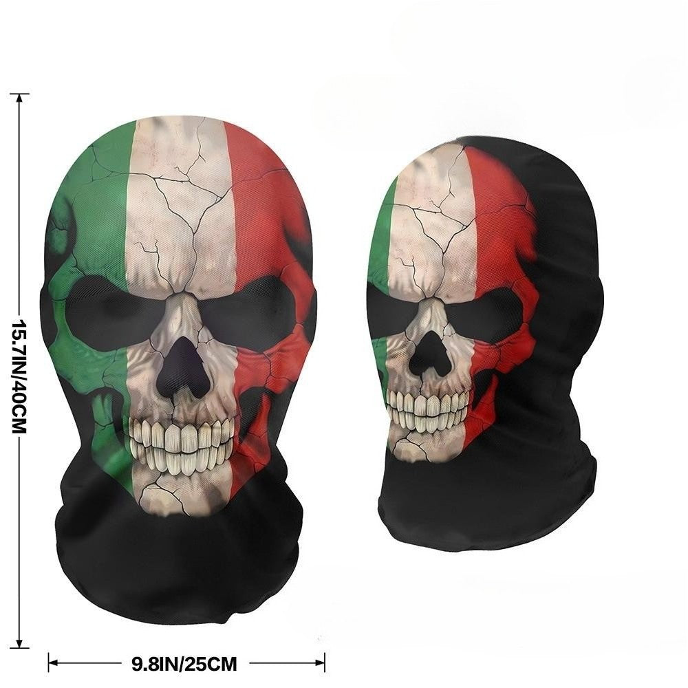 Skeleton Full Face Fashion Headgear, Breathable Mesh, Outdoor Riding, Holiday Disguise Headgear Mask