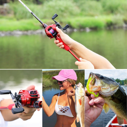 Sougayilang Spinning Fishing Rod 1.8m 2.1m Carbon Rod Baitcasting Fishing Rod 2Section Eva Handle Lure Rod Bass Freshwater Fish