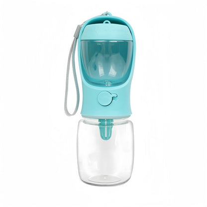Garrafa Portátil para Cães e Gatos com Armazenamento de Comida e Água para Filhotes, Cães, Tigela Alimentadora, Viagem ao Ar Livre, Suprimentos para Animais de Estimação