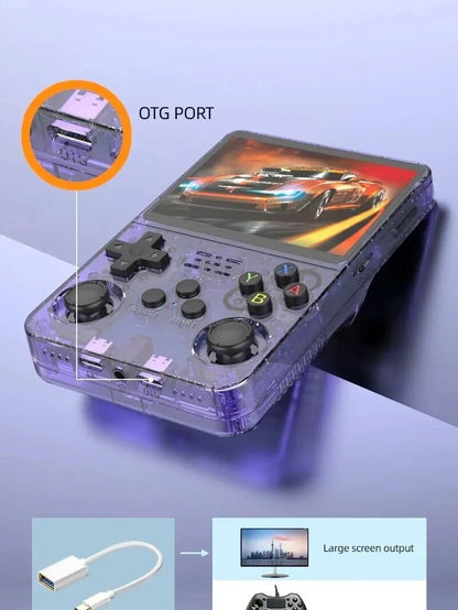 Genuine R36S Retro Handheld Game Player Open Source ARKOS System 3.5" IPS Screen 64/128GB Emulator Hall Effect Wireless Gamepad