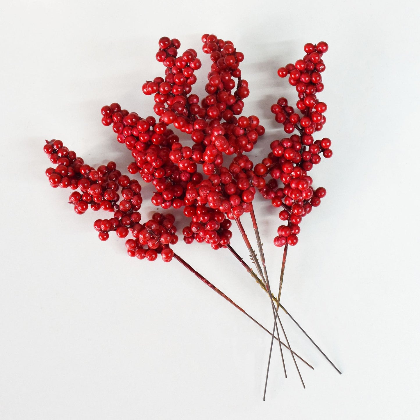 10pcs Artificial Berries Christmas Decoration Flowers Red Berry Branches Xmas Tree Party Home Table Ornament Red Wreath DIY