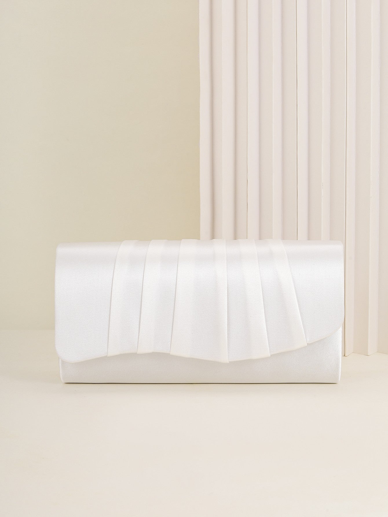 Ladies Dinner Bag Pleated Solid Color Clutch Party Dinner Wedding Light Luxury Envelope Evening Bag for Prom, Dinner/Banquet