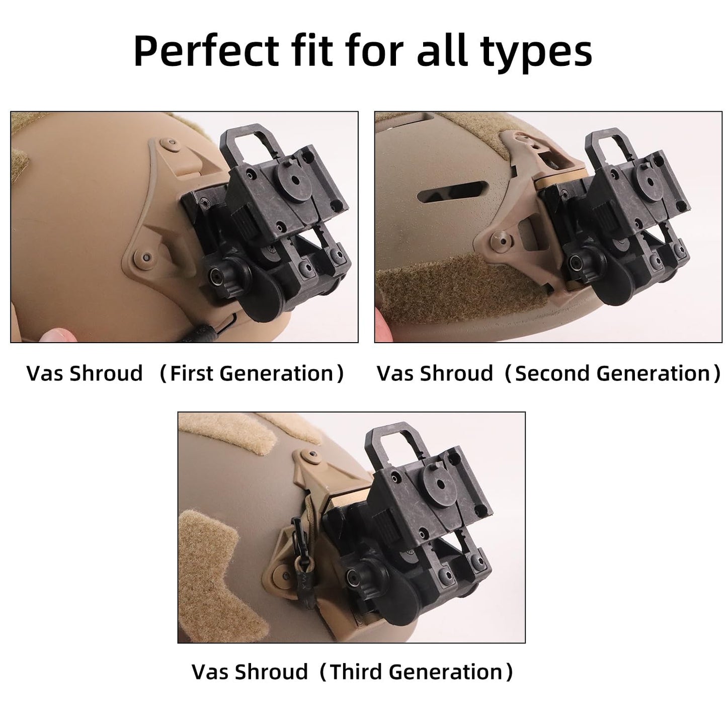 BOOIU L4G24 Suporte de Montagem NVG Tático de Nylon Dobrável para Capacete de Visão Noturna para Capacete PVS15 PVS18 PGPNVG18