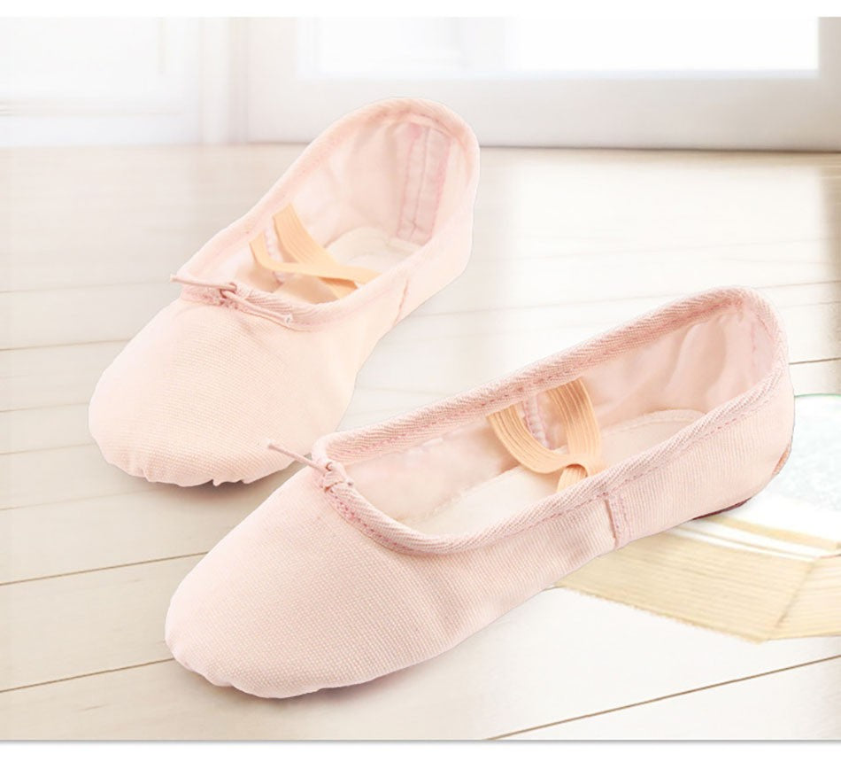 Girls Soft Bottom Non Slip Ballet Dance Shoes with Elastic Straps Perfect for Kids Yoga Dance Classes and Fitness Activities