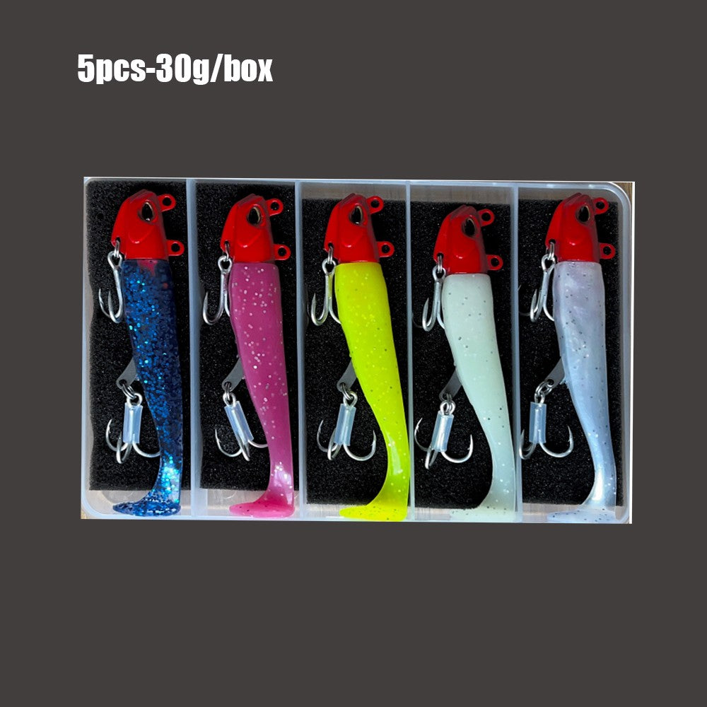 5pcs 30g/111mm Artificial Bait Lumious/Glow Mackerel Sea Bass Snapper Fishing Lure Wobblers Swimbait Jigging soft Baits