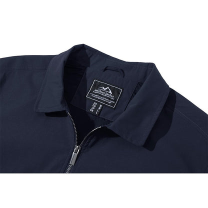 MAGCOMSEN Men's Zip-Front Golf Jacket Spring Summer Casual Jacket Solid Color Turn-down Collar Outerwear Hiking Fishing Travel